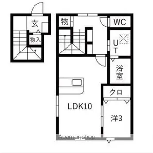 ほのむA棟【207号室】の間取り