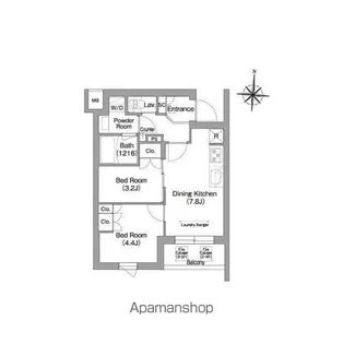 コンフォリア・リヴ南品川【1階】の間取り