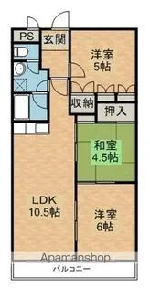 第19柴田マンション【4階】の間取り
