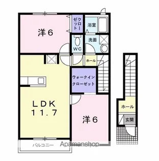 サンフェリーチェガーデン【2階】の間取り