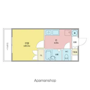 コーポフローラ【4階】の間取り