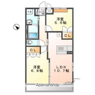DIMOA COURT【2階】の間取り
