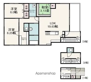 アーナーウッド上石町【3階】の間取り