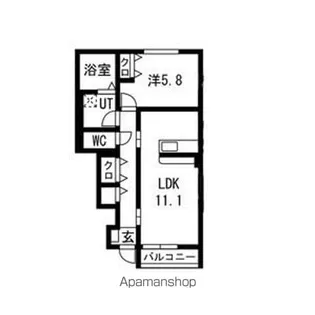 メゾン・ド・ハシヌマC【1階】の間取り