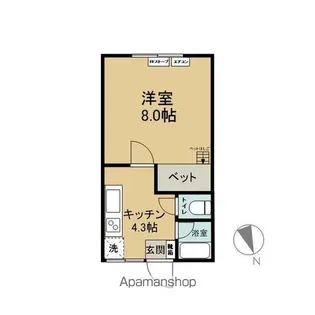 シャトレーS【201号室】の間取り