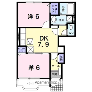ラッフィナート【1階】の間取り