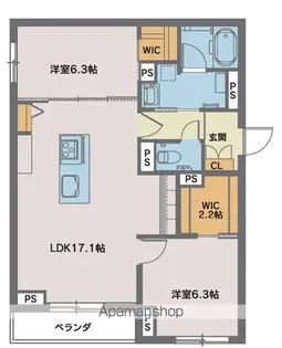 グランアムリエ鉄砲町【101号室】の間取り