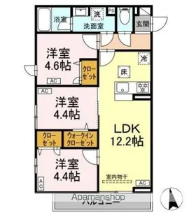 セレスティア岡本【1階】の間取り