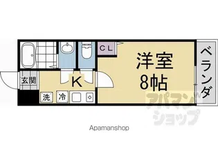 THE SEASONS京都紫野【202号室】の間取り