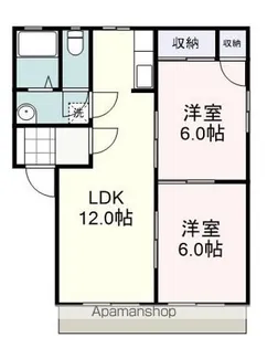 ジュネス35B【1階】の間取り