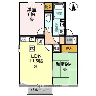 フローラルコート A【1階】の間取り