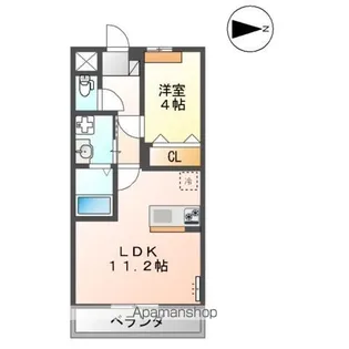 ユースハイム【202号室】の間取り