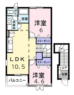 サンクレストⅡ【2階】の間取り