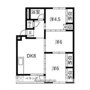 朝霧ビル【307号室】の間取り
