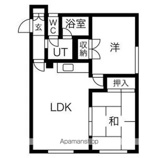 グリーンロードハイツ【101号室】の間取り