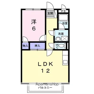 SURPLUS六供A【207号室】の間取り