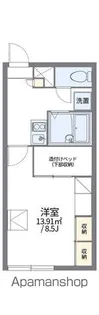 レオパレスミーム 新川【1階】の間取り