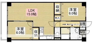 富士見マンションB棟【202号室】の間取り