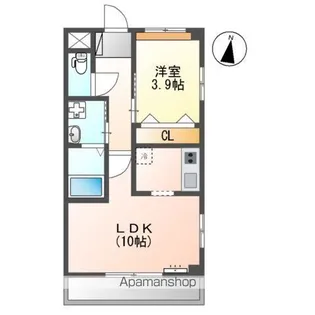 エイトハウス下三緒【2階】の間取り