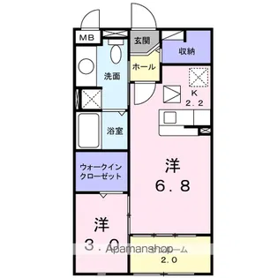 アーバイン【1階】の間取り