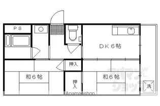 コーポ嵯峨野【206号室】の間取り