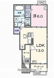 HALU(ハル)【1階】の間取り