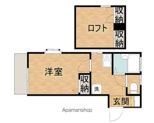 パレス瑠璃【102号室】の間取り