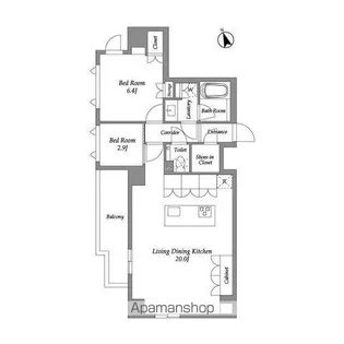 ENETIAL代官山【8階】の間取り