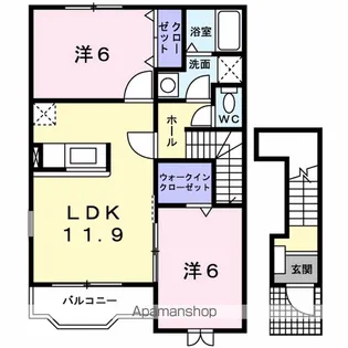 メゾン・ド・COMO【2階】の間取り