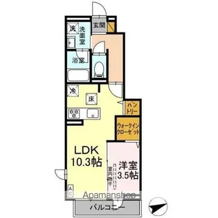 EAST COTE【1階】の間取り