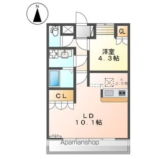 グレイス ヒル・アート【1階】の間取り