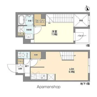 東京都新宿区戸山1丁目【マンション】の間取り