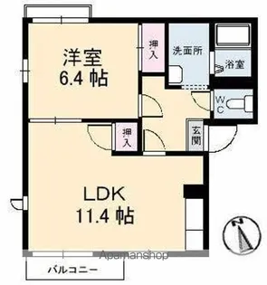 リベラ寺井 A・B棟【2階】の間取り