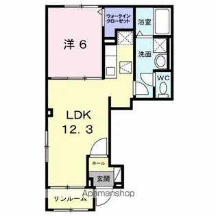 ラ・ポーズ葛原【1階】の間取り