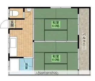 竹の内アパート【202号室】の間取り