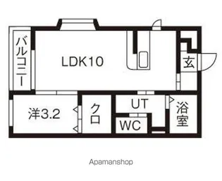 プレステージ小原田【1階】の間取り