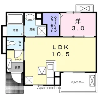 ヴィヴレS【1階】の間取り