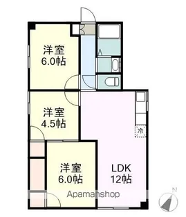 コーポアイキ【203号室】の間取り
