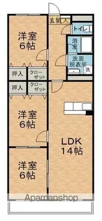 マンションK&G【201号室】の間取り