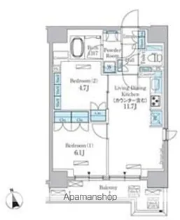パークアクシス秋葉原EAST【11階】の間取り