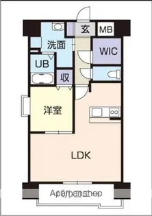 モンテルーチェ千舟町【704号室】の間取り