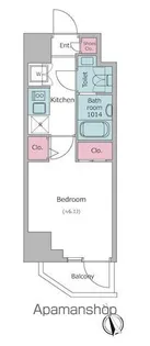 レジディア南品川プレイス【5階】の間取り