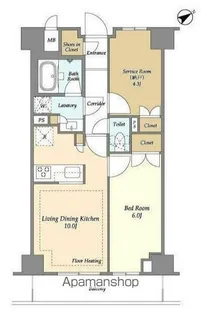 市谷台町坂フロント【2階】の間取り