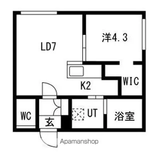 TOOZ福住【4階】の間取り