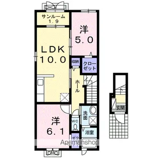 リッコ ハギノ【2階】の間取り
