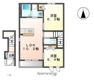 ツインズⅡ【2階】の間取り