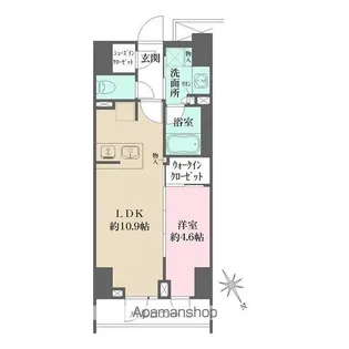 ルフォンプログレ四谷【5階】の間取り