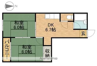 コーポ希望ⅩⅠ【201号室】の間取り