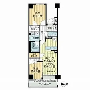 マジェスティハウス新宿御苑パークナード【5階】の間取り