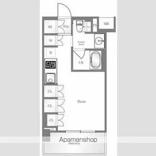 PREMIUM CUBE 菊川【4階】の間取り